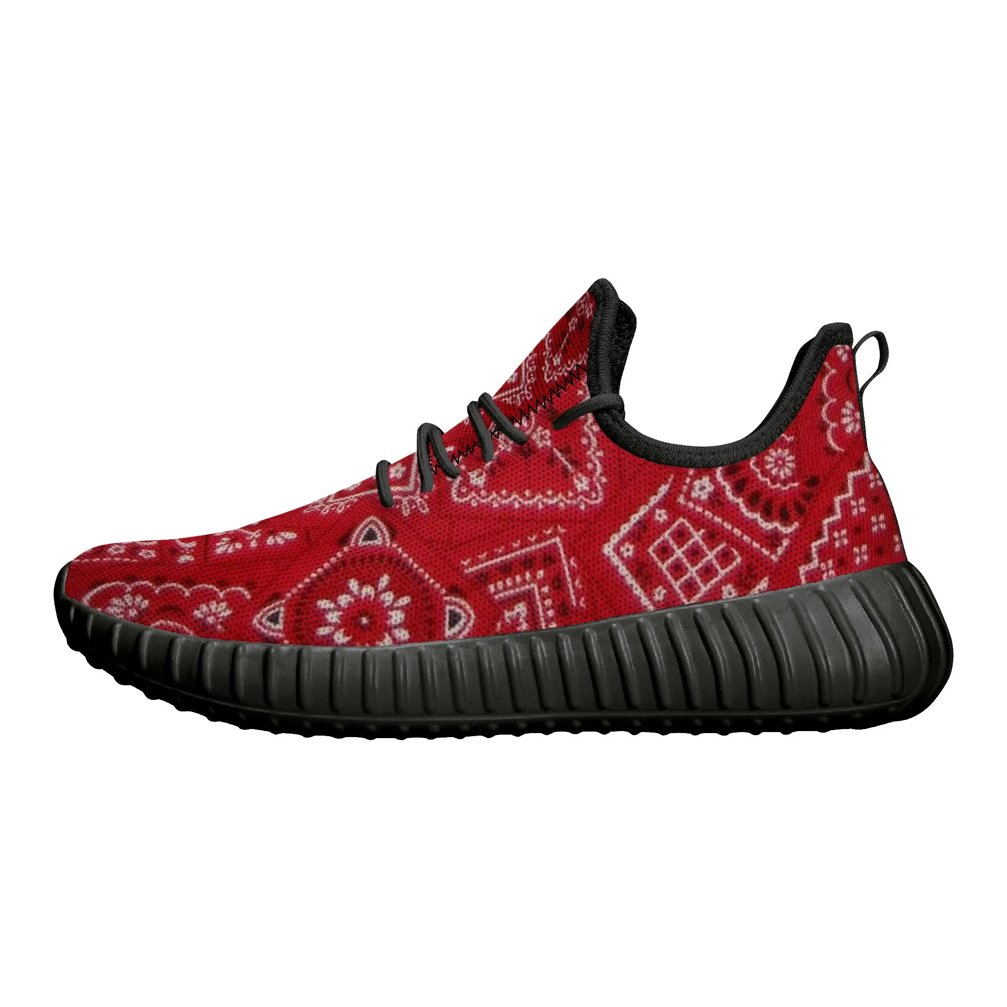 Red Bloods Bandana Pattern Premium Sneakers