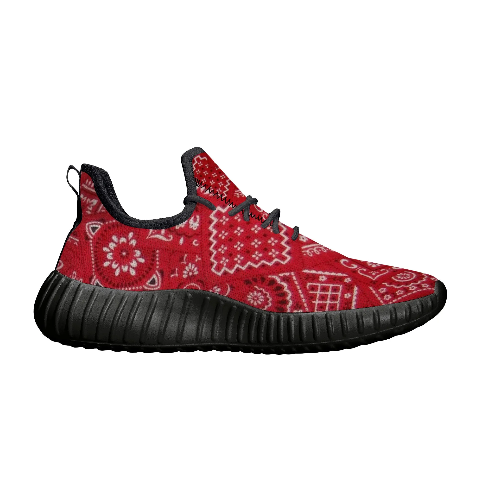 Red Bloods Bandana Pattern Premium Sneakers