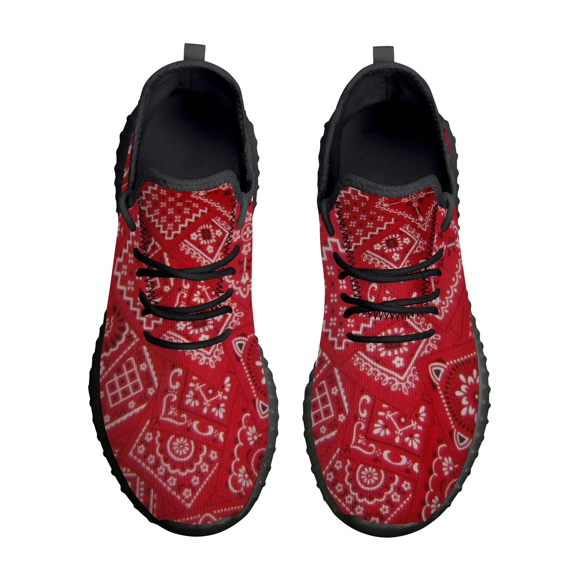 Red Bloods Bandana Pattern Premium Sneakers