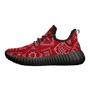 Red Bloods Bandana Pattern Premium Sneakers