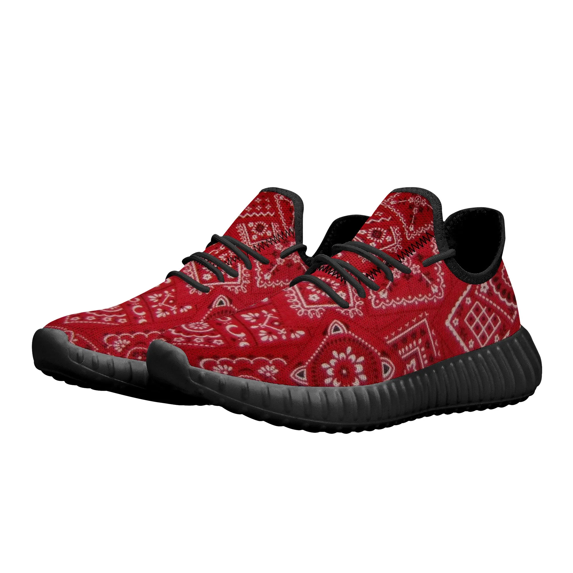 Red Bloods Bandana Pattern Sneakers