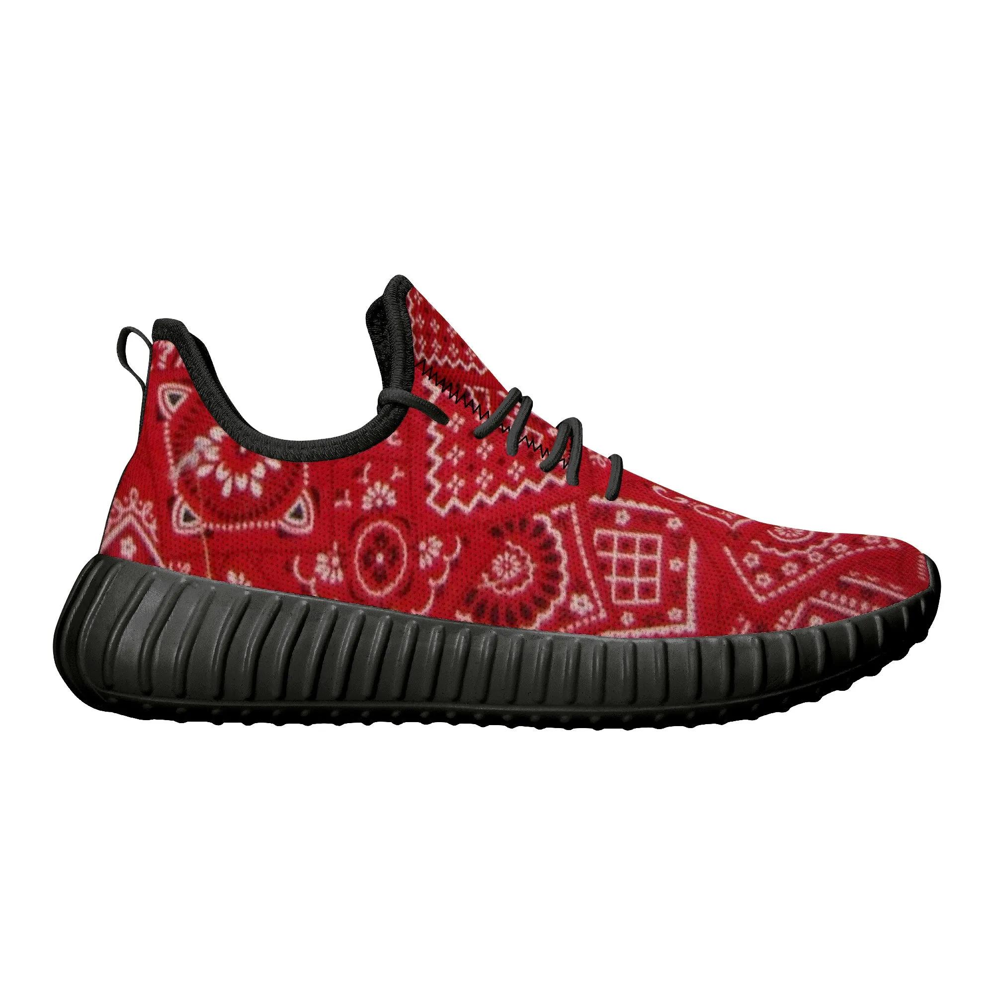 Red Bloods Bandana Pattern Sneakers