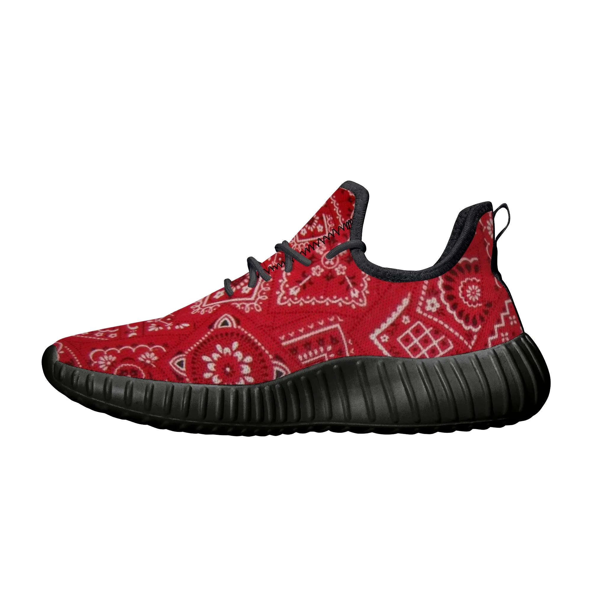 Red Bloods Bandana Pattern Sneakers