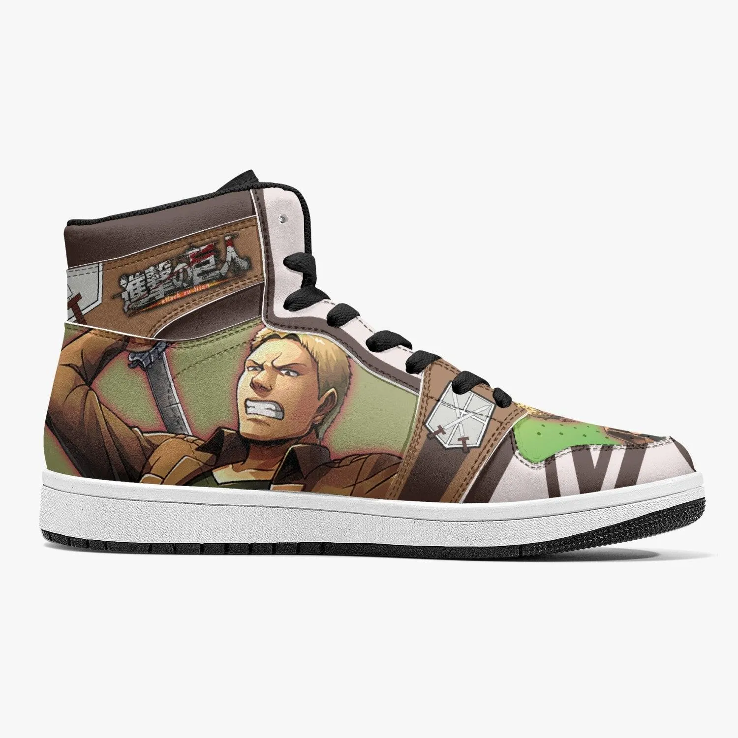 Reiner Braun Attack on Titan Mid 1 Basketball Shoes