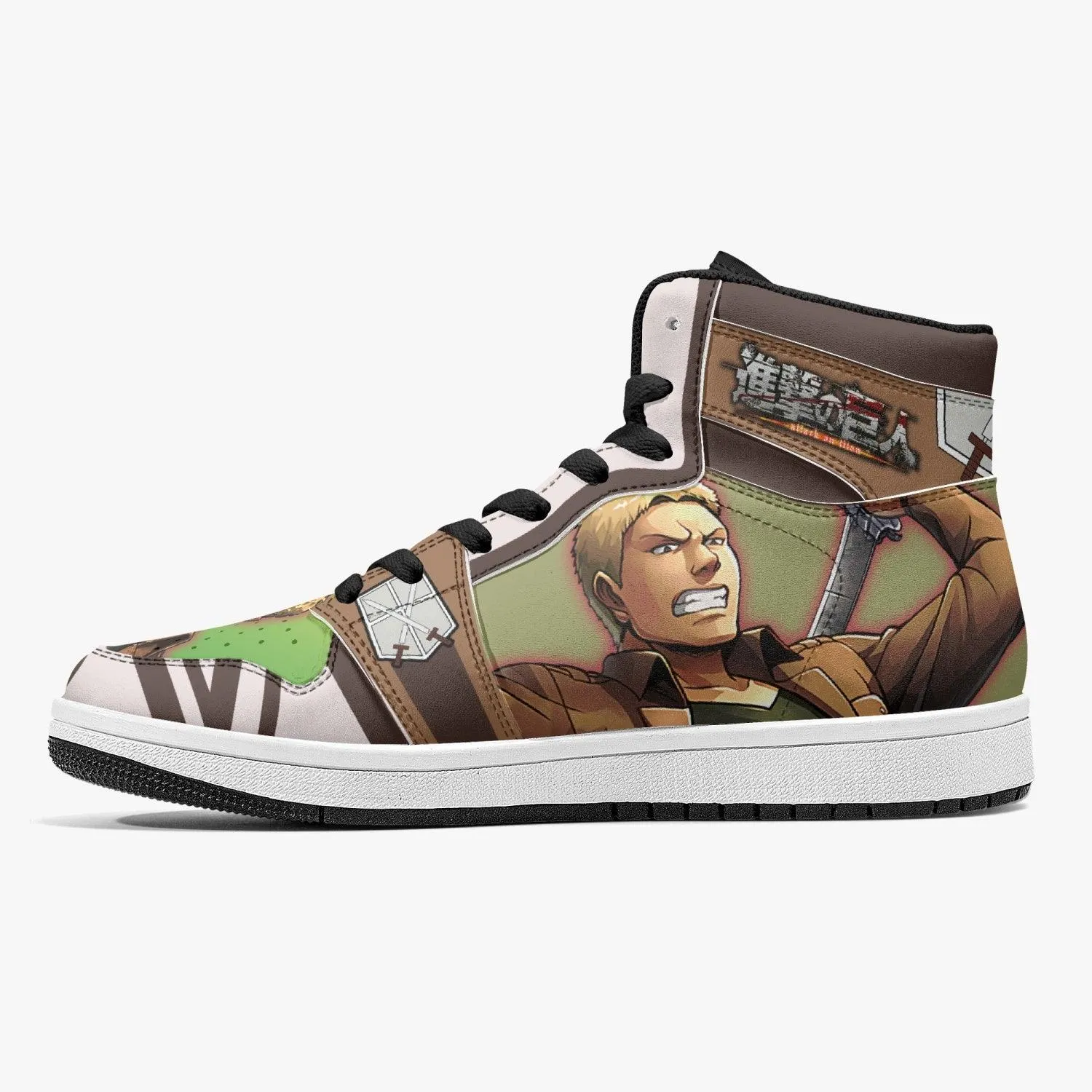 Reiner Braun Attack on Titan Mid 1 Basketball Shoes