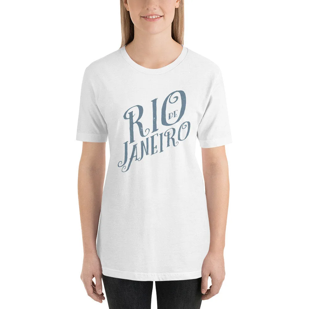 Rio de Janeiro Script — Retro | Vintage-inspired Premium Unisex T-Shirt