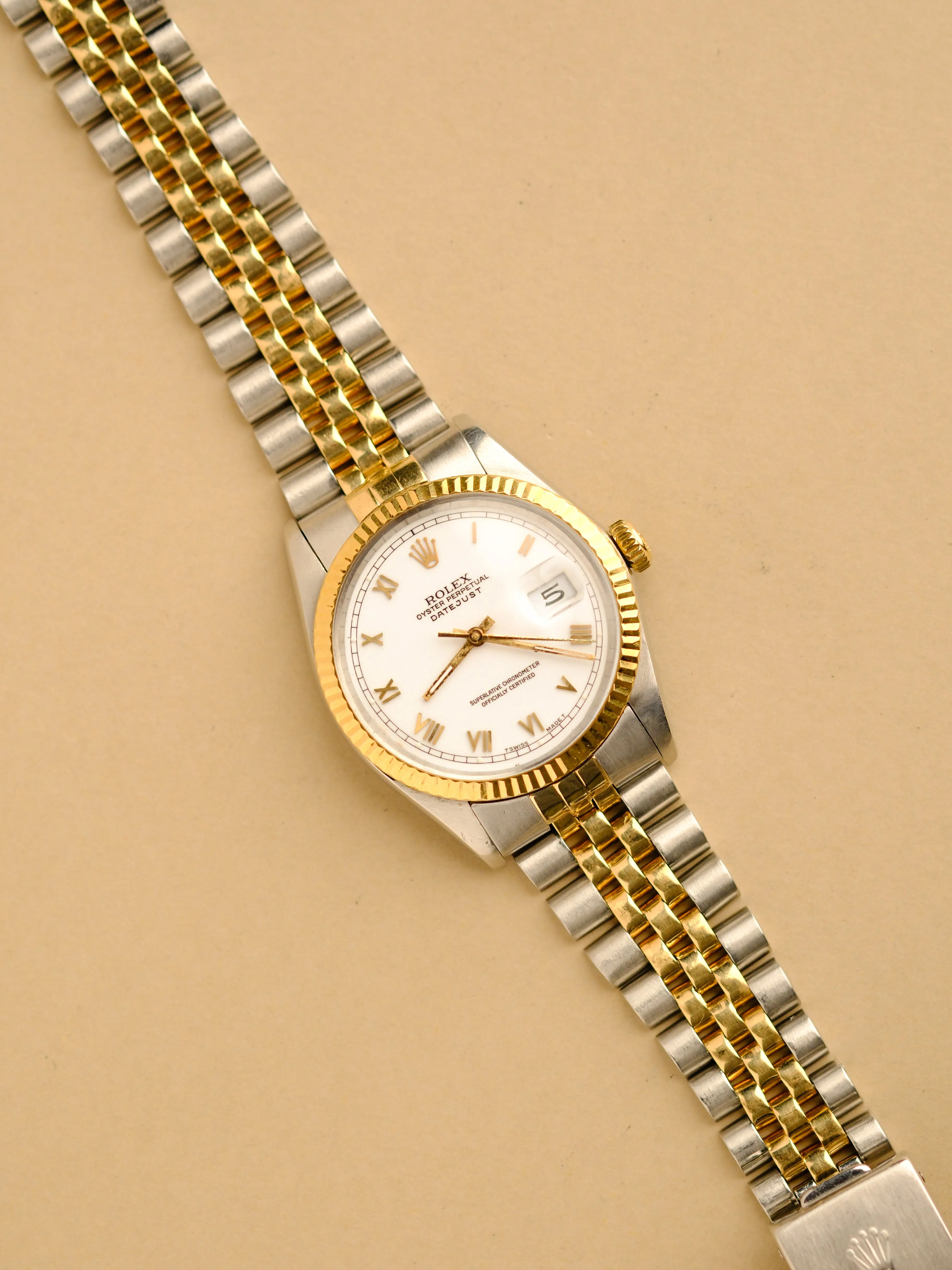 Rolex Datejust 16013 White Roman Dial - 1987