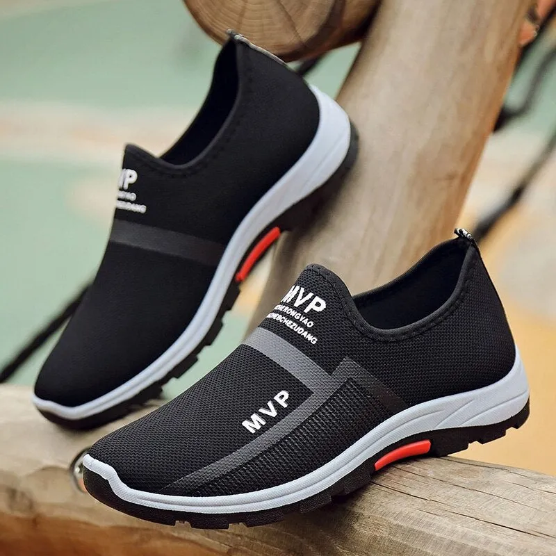 Running Shoes Man Low Top Blue Sneakers
