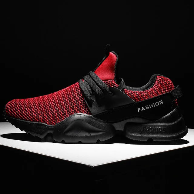 Running Shoes Men Outdoor Breathable Walking Jogging Trainer Athletic Spring Fall Breathable Mesh Lace-up Sport Running Shoes