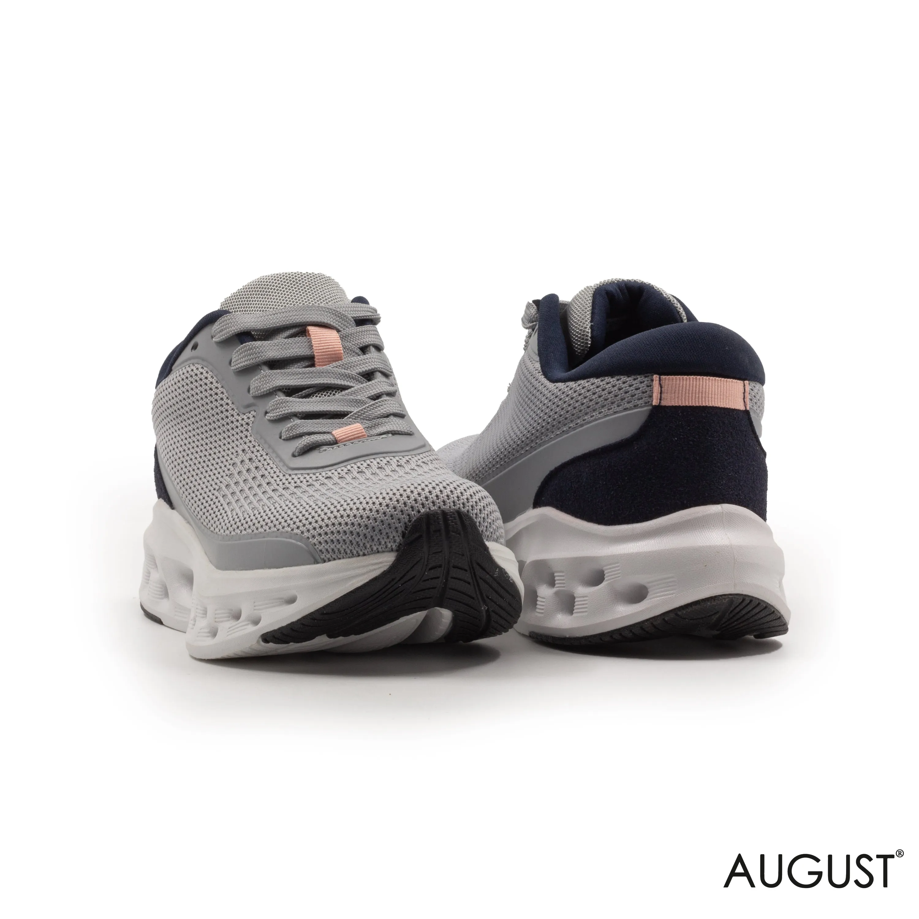 RUNNING SHOES WITH A CUSHIONED FOOTBED AND RUBBER OUTSOLE
