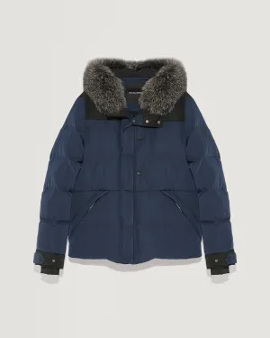 Ski Down Jacket With Fox Fur Trim