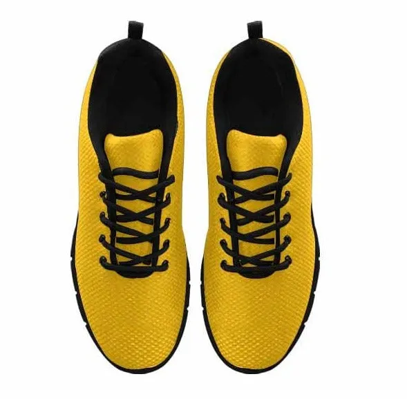 Sneakers for Men - Golden Yellow Running Shoes by inQue.Style