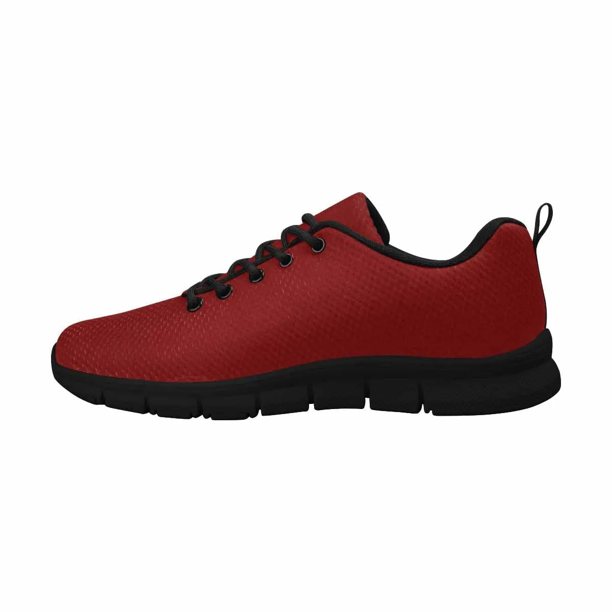 Sneakers for Men - Maroon Red - Canvas Mesh Athletic Running Shoes by inQue.Style
