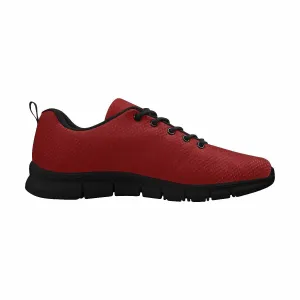 Sneakers for Men - Maroon Red - Canvas Mesh Athletic Running Shoes by inQue.Style