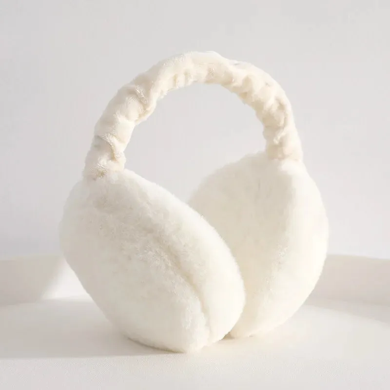 Soft Plush Ear Warmer Earmuffs - Winter Warm Solid Color Earflap Outdoor Cold Protection Ear Cover