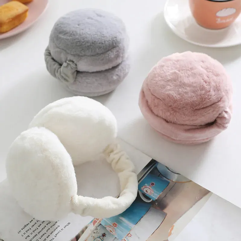 Soft Plush Ear Warmer Earmuffs - Winter Warm Solid Color Earflap Outdoor Cold Protection Ear Cover