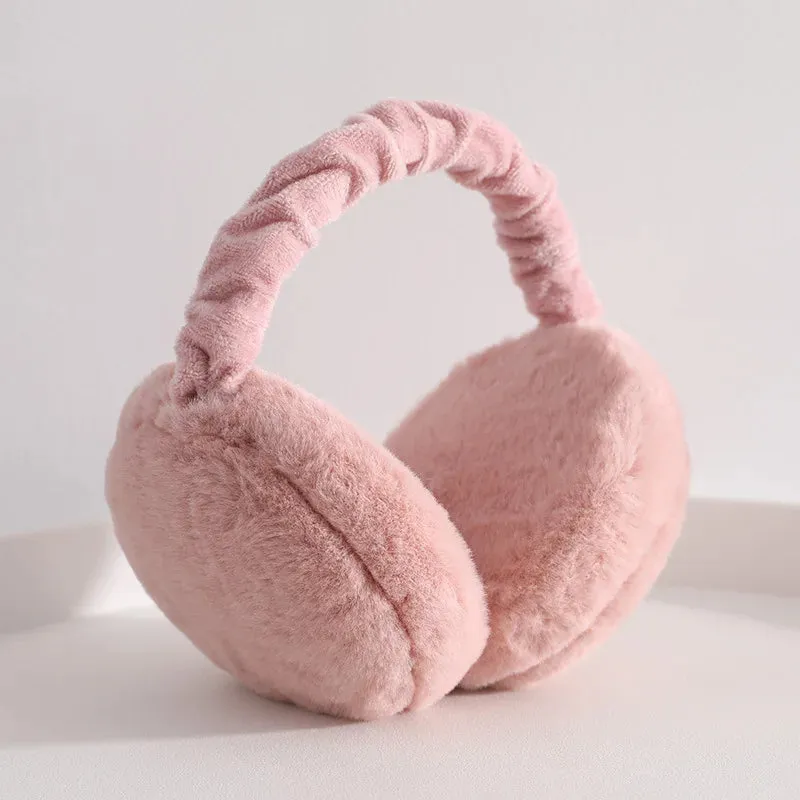 Soft Plush Ear Warmer Earmuffs - Winter Warm Solid Color Earflap Outdoor Cold Protection Ear Cover