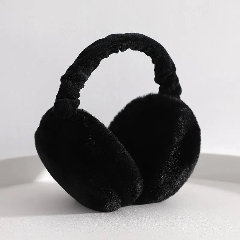 Soft Plush Ear Warmer Earmuffs - Winter Warm Solid Color Earflap Outdoor Cold Protection Ear Cover