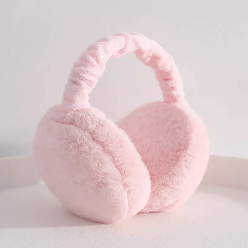 Soft Plush Ear Warmer Earmuffs - Winter Warm Solid Color Earflap Outdoor Cold Protection Ear Cover