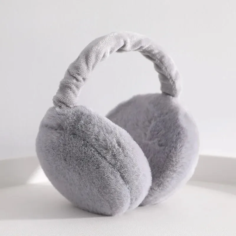 Soft Plush Ear Warmer Earmuffs - Winter Warm Solid Color Earflap Outdoor Cold Protection Ear Cover