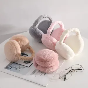 Soft Plush Ear Warmer Earmuffs - Winter Warm Solid Color Earflap Outdoor Cold Protection Ear Cover