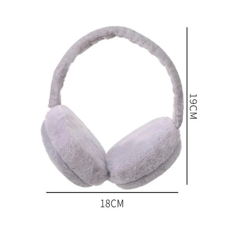 Soft Plush Ear Warmer Earmuffs - Winter Warm Solid Color Earflap Outdoor Cold Protection Ear Cover