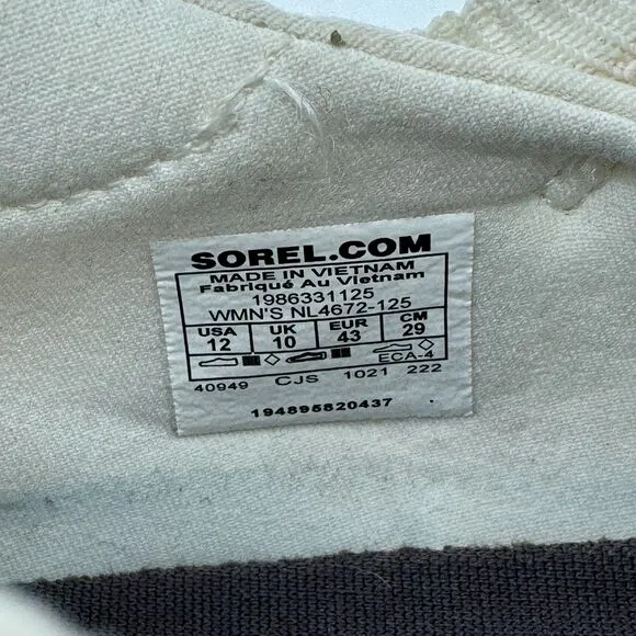 SOREL Explorer Blitz Stride Lace White Purple Sneaker Shoes Size 12