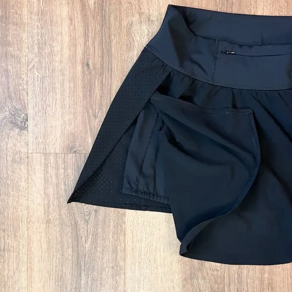 Spanx Get Moving Tennis Athletic Skort Black Sz L