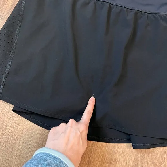 Spanx Get Moving Tennis Athletic Skort Black Sz L