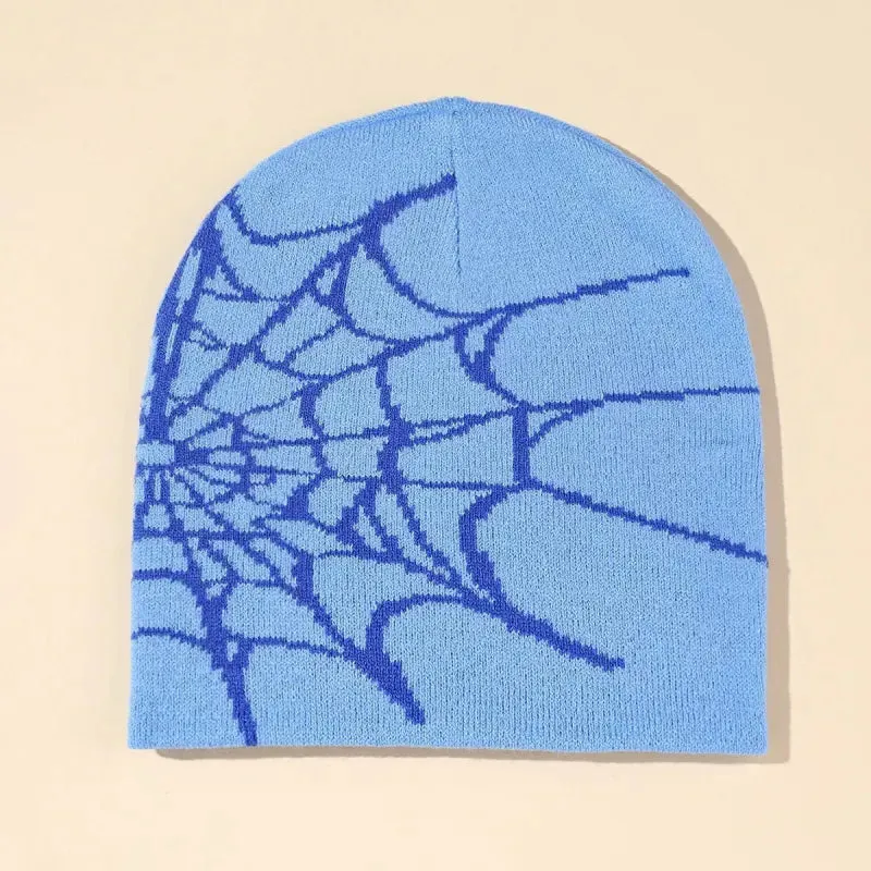 Spider Web Jacquard Knitted Hat