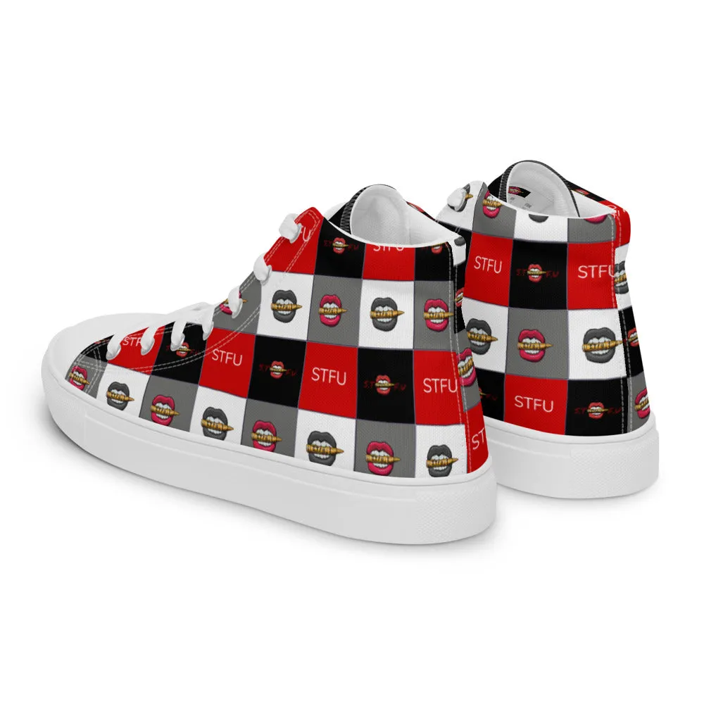 STFU Colorblock Men’s High Top Canvas Shoes