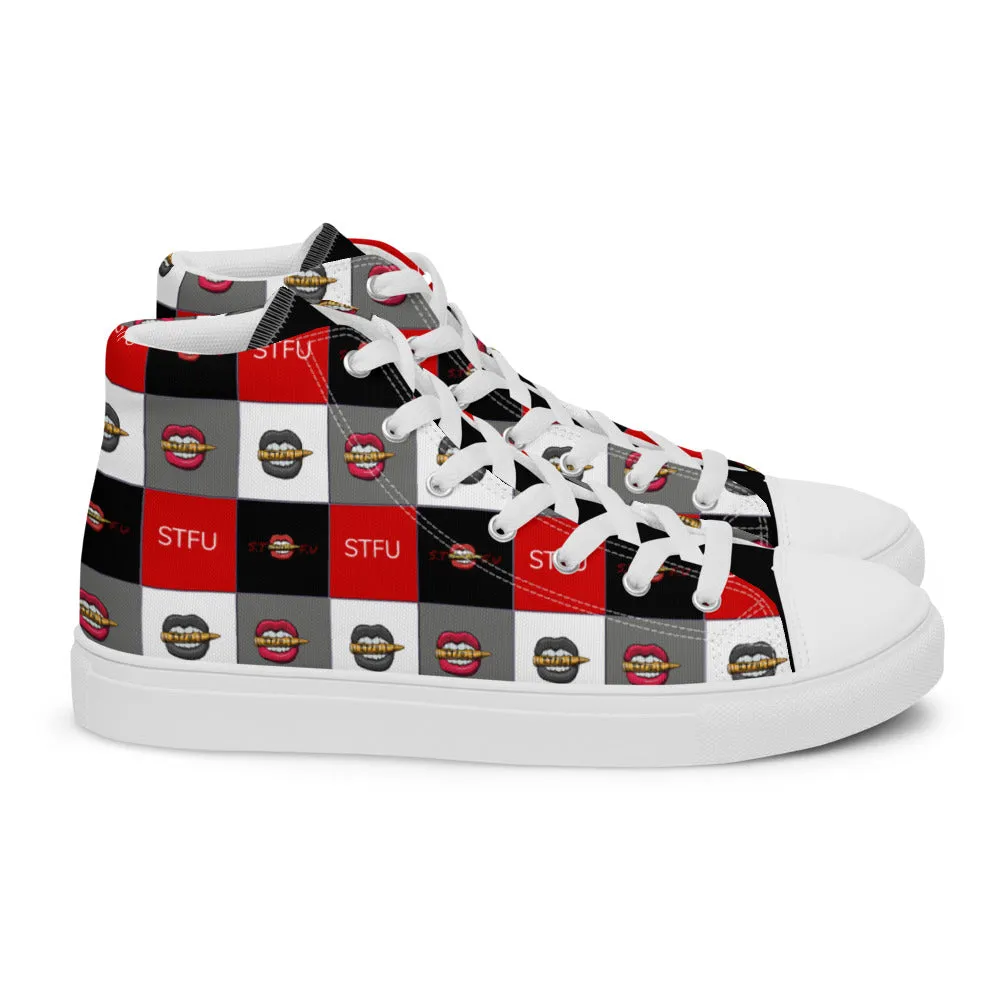 STFU Colorblock Men’s High Top Canvas Shoes