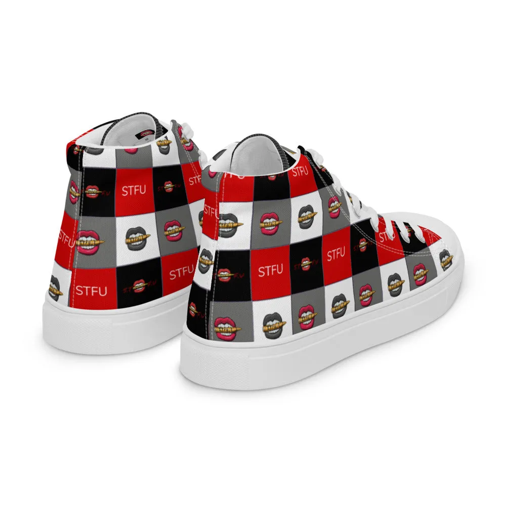 STFU Colorblock Men’s High Top Canvas Shoes