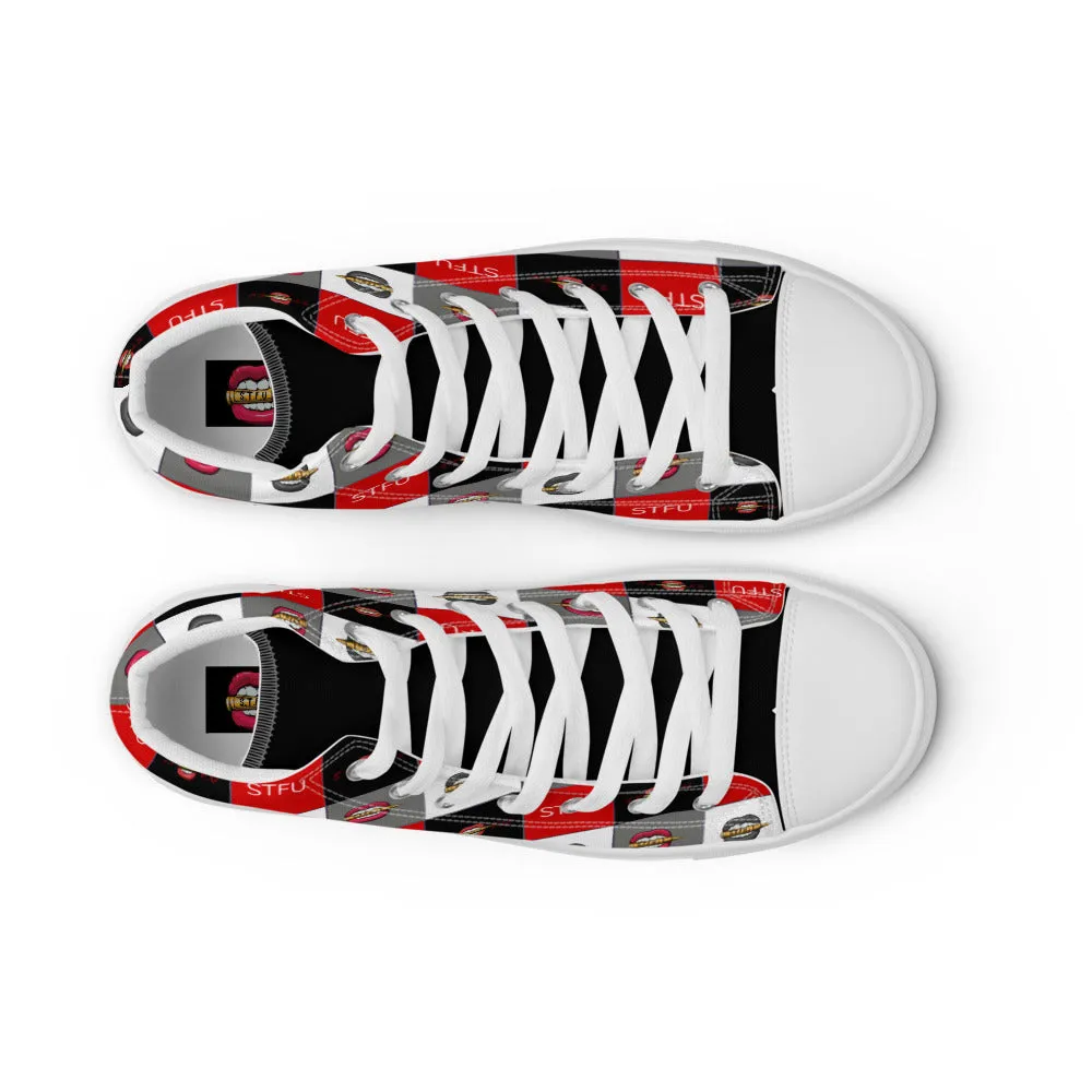 STFU Colorblock Men’s High Top Canvas Shoes