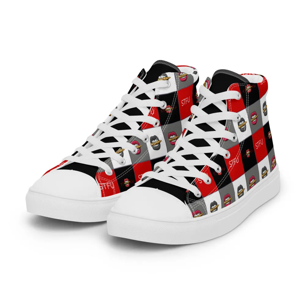 STFU Colorblock Men’s High Top Canvas Shoes
