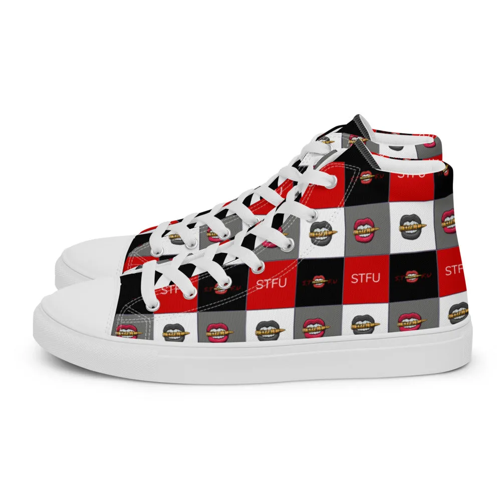 STFU Colorblock Men’s High Top Canvas Shoes