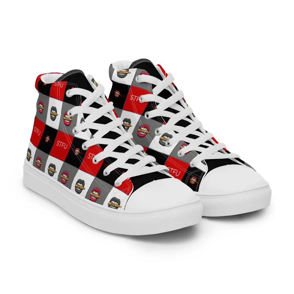 STFU Colorblock Men’s High Top Canvas Shoes