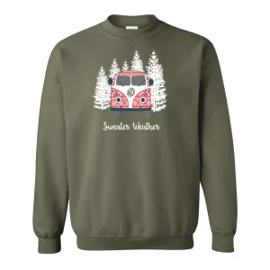 Sweater Weather Crewneck Sweatshirt Mil Green