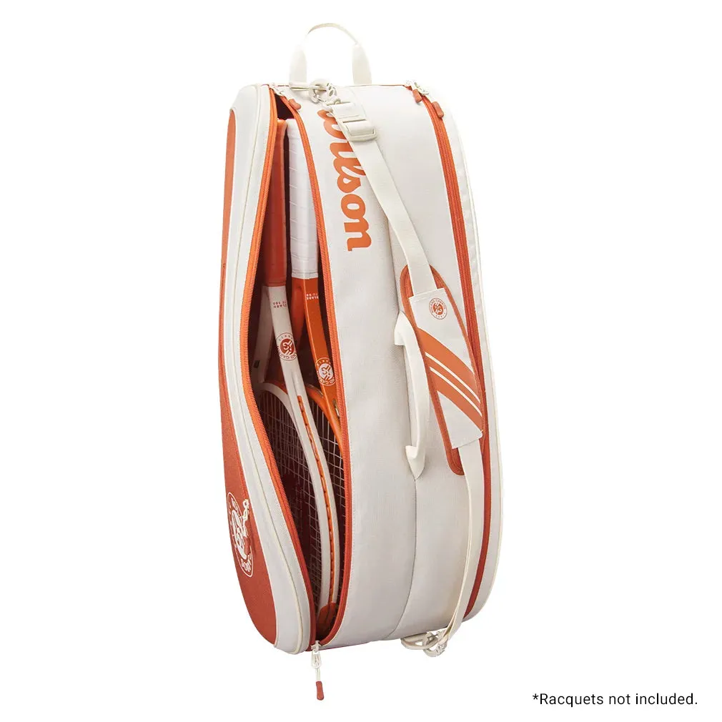 Team 6 Pack Roland Garros 2025 Tennis Bag Cream and Clay