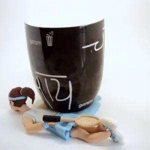 Tennis Girl Splattered Clay Coaster