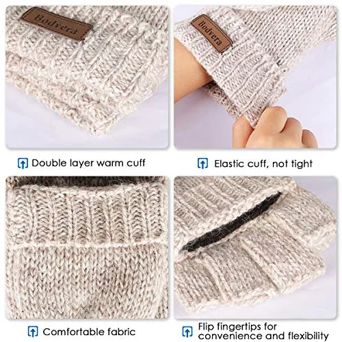 Thermal Insulation Fingerless Texting Gloves