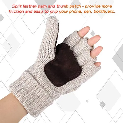 Thermal Insulation Fingerless Texting Gloves