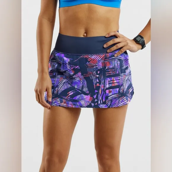 TITLE NINE | Bonded Ultralight Running Skort - Graffiato