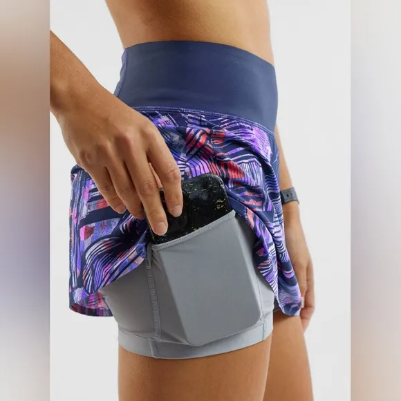 TITLE NINE | Bonded Ultralight Running Skort - Graffiato