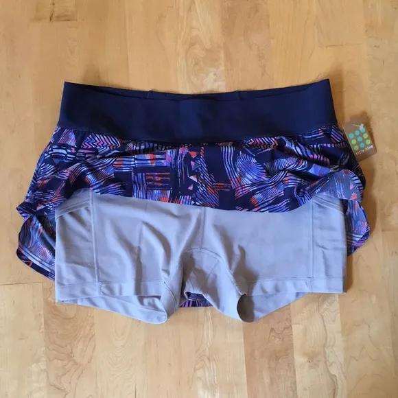 TITLE NINE | Bonded Ultralight Running Skort - Graffiato