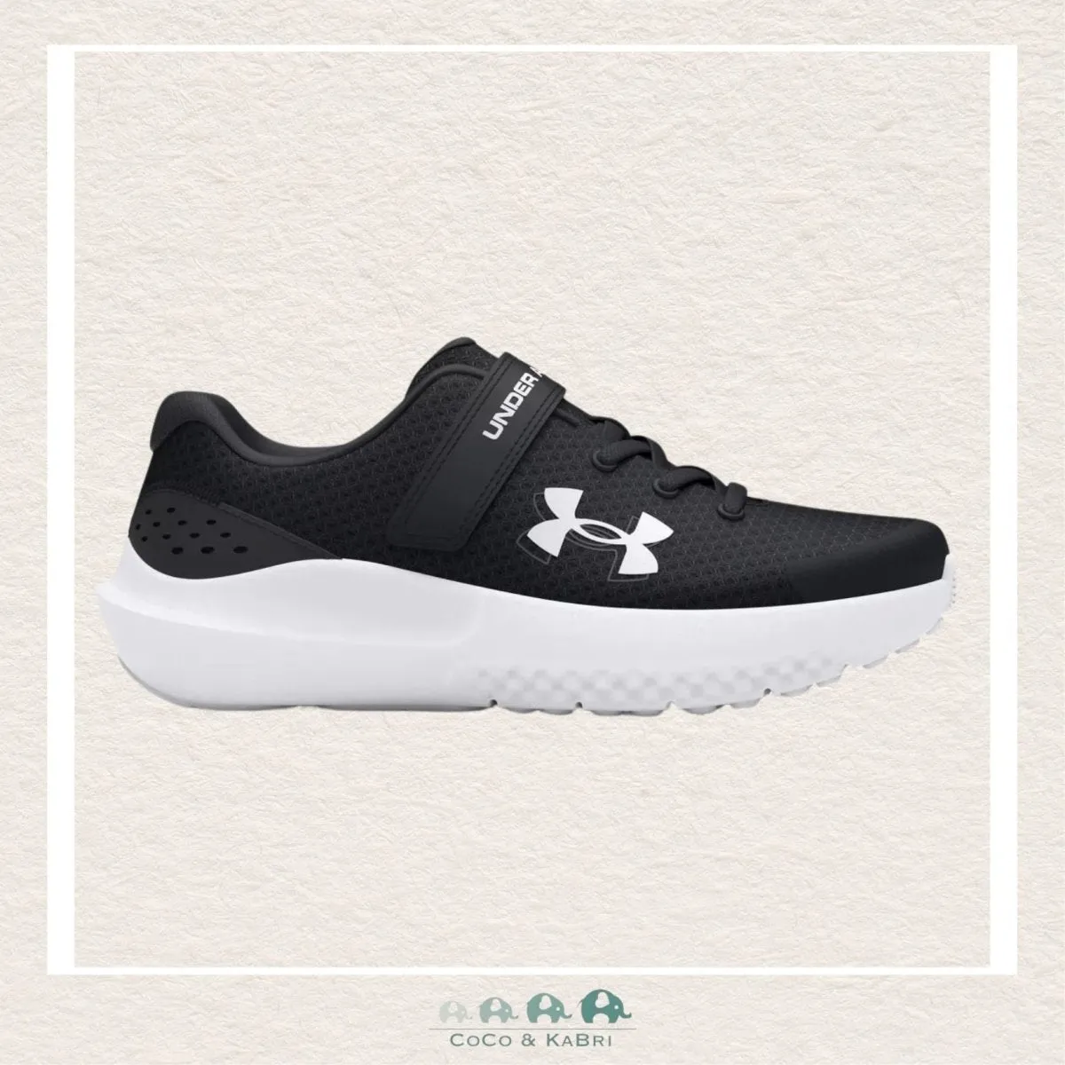 Under Armour Boy's Pre-School UA Surge 4 AC Running Shoes - Black (02-2)
