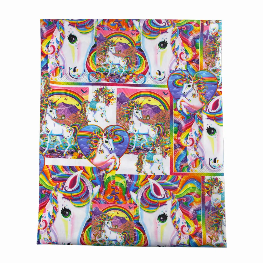 Unicorn Theme Printed Fabric