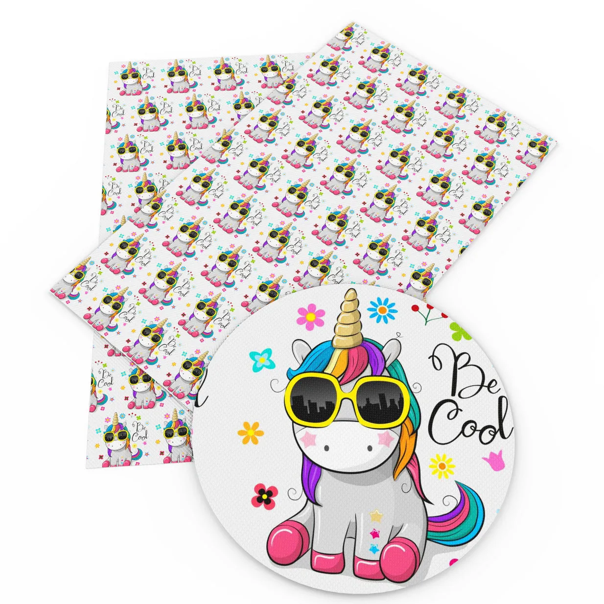 Unicorn Theme Printed Fabric