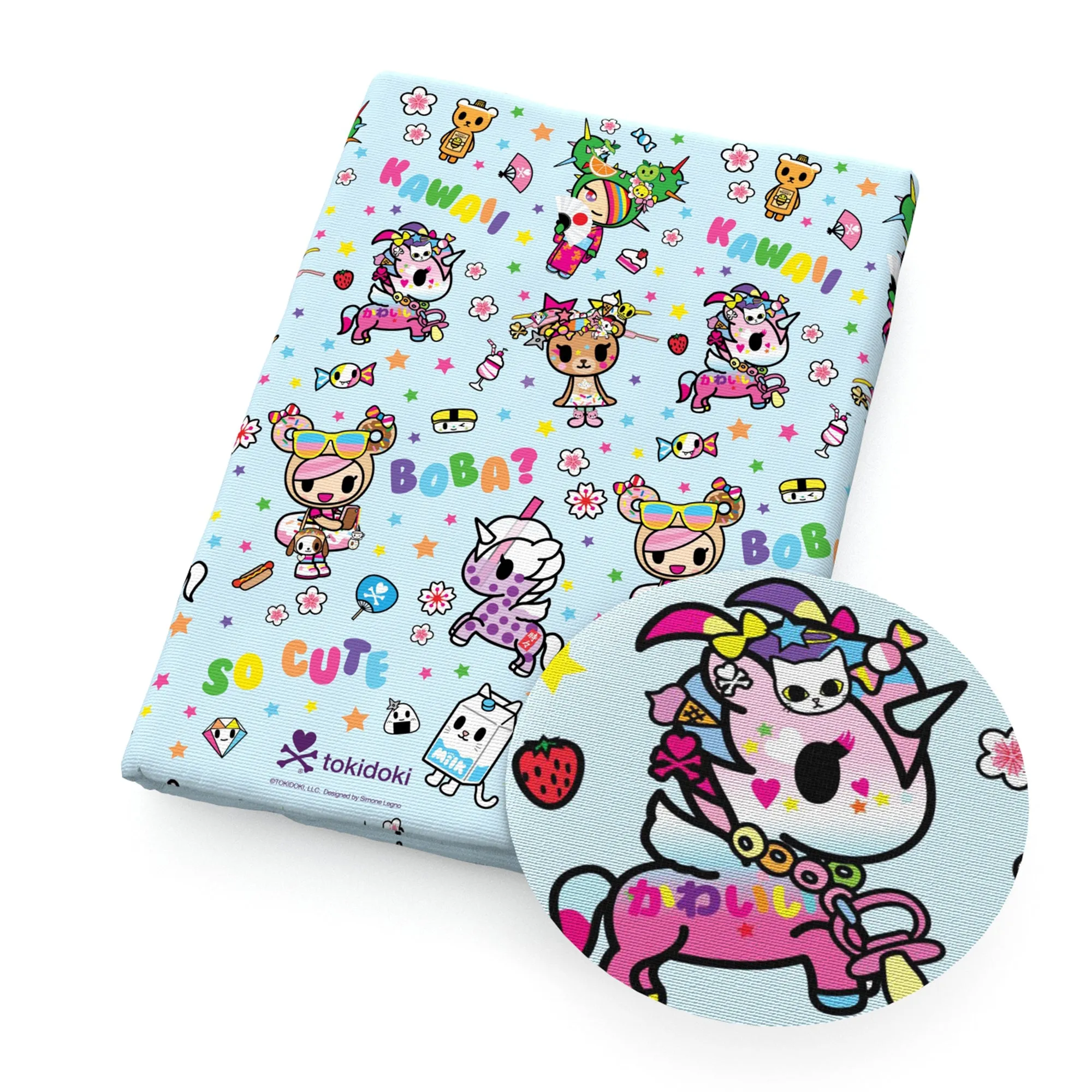 Unicorn Theme Printed Fabric