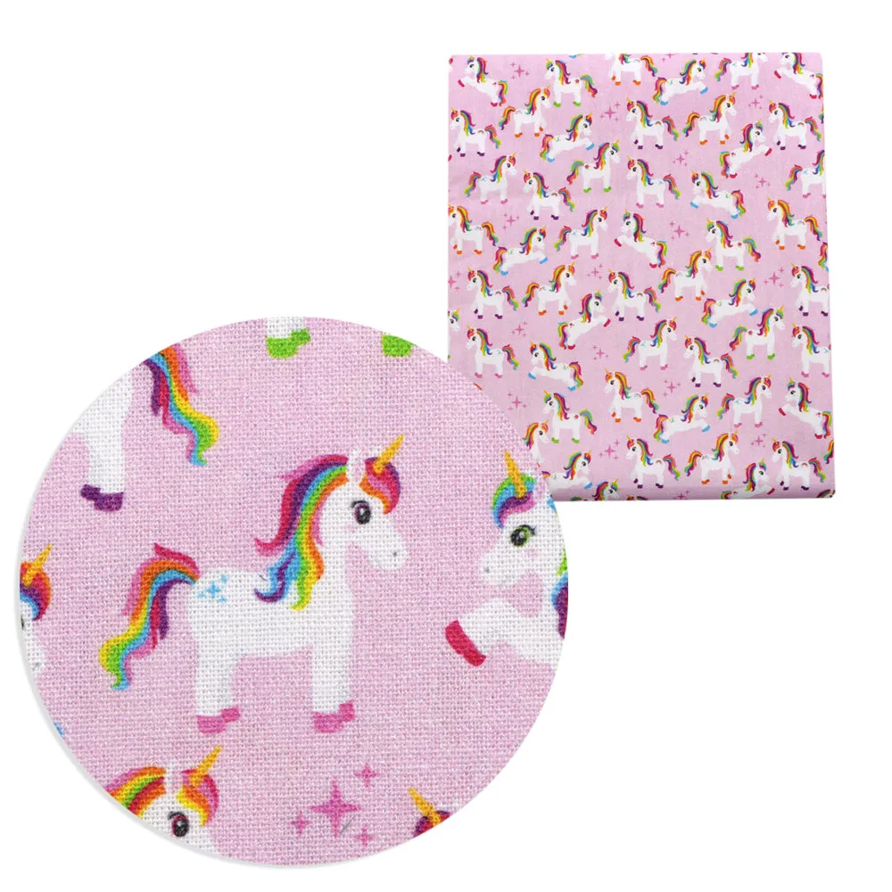 Unicorn Theme Printed Fabric